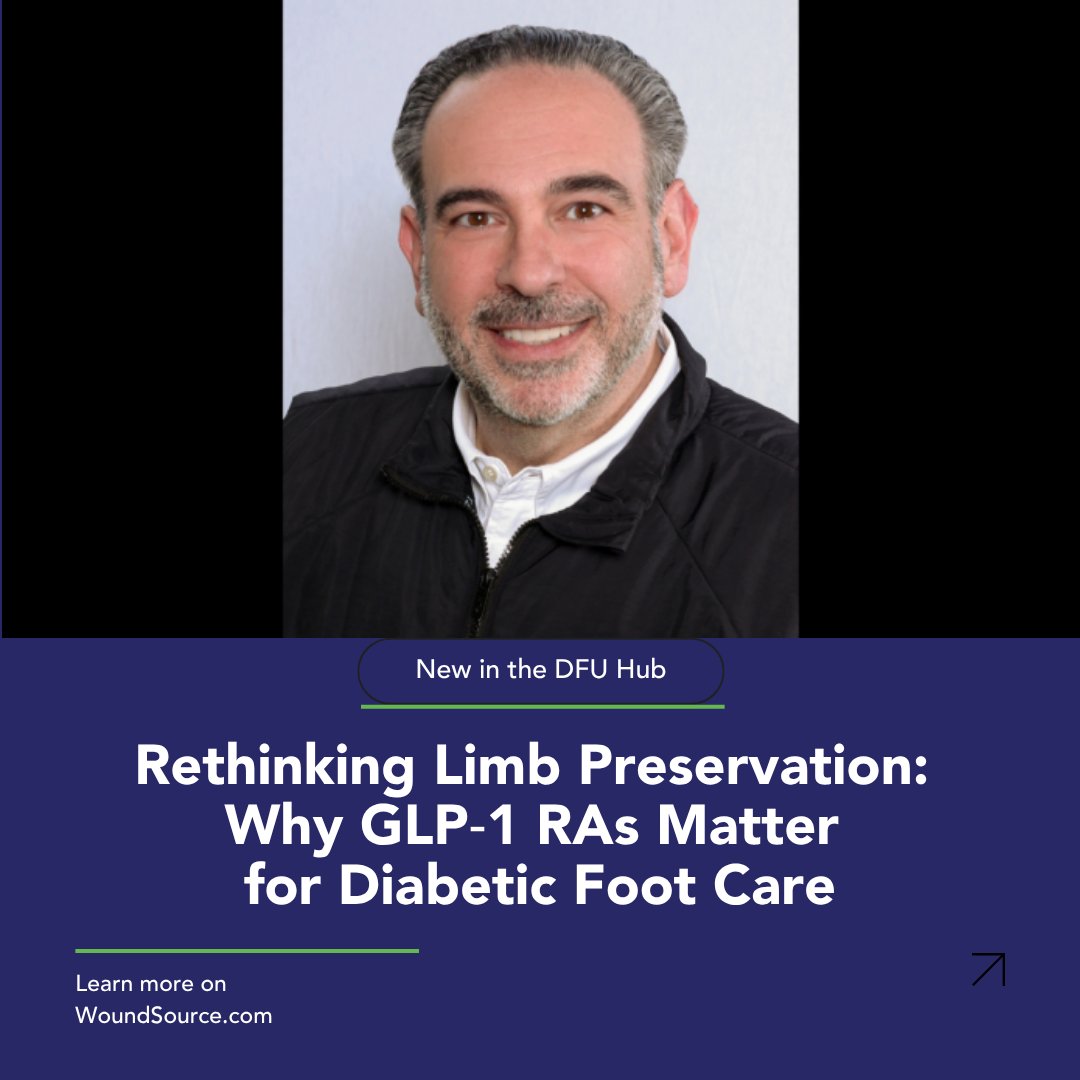 WoundSource's tweet photo. Emerging evidence suggests GLP-1 RAs may play a larger role in comprehensive diabetic foot management than previously recognized.
Read more here: https://t.co/ILgyTBSyBl 
#DiabeticFootCare #LimbPreservation #WoundCare #GLP1 #DiabetesCare #WoundSource #UMichPodiatry #Podimetrics https://t.co/Gq0Uigrnw3