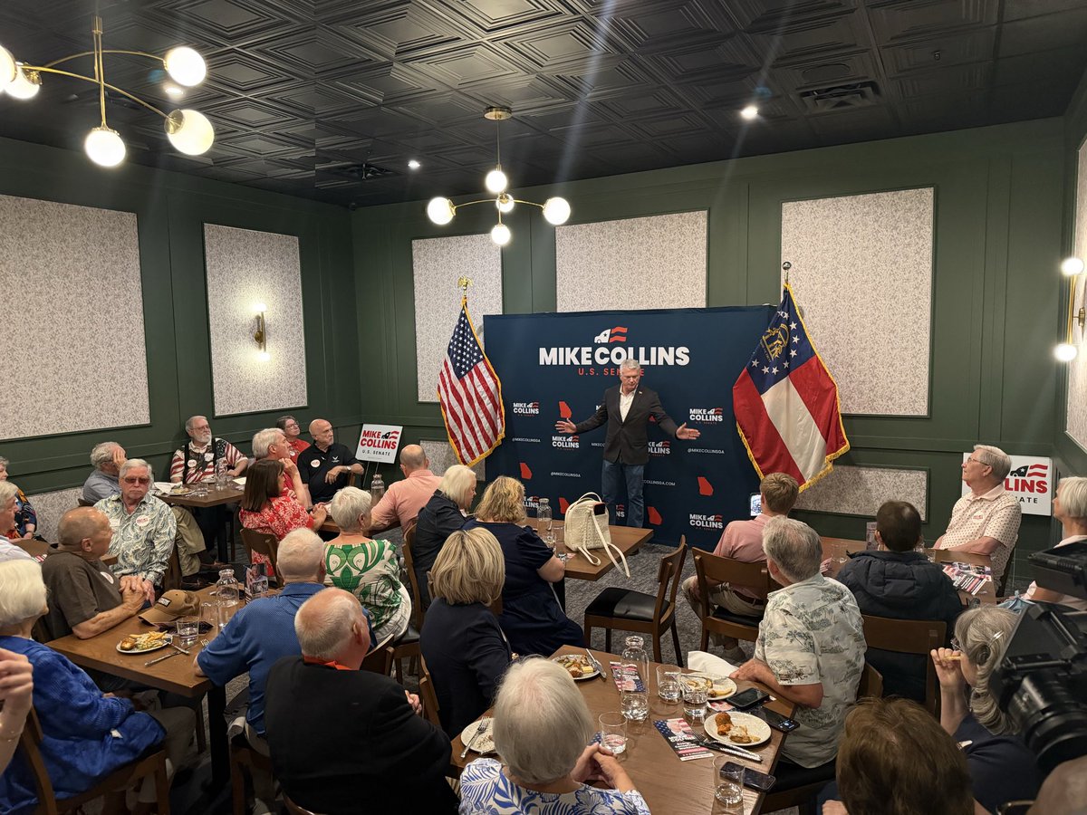 MikeCollinsGA's tweet photo. Always good to be with the folks of Gainesville. Thank you for the huge turnout!

Hall County is ready to vote for the RIGHT Republican on June 16th. https://t.co/TrxkQvAMSD