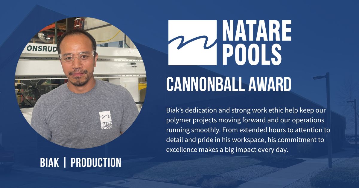 NatarePools's tweet photo. Congratulations to our Q1 2026 Cannonballers! 

Each of these team members exemplifies the Natare Way through leadership, dedication, and a commitment to excellence. We’re proud to recognize the impact they make every day on #TeamNatare. https://t.co/nBGs7nafd8