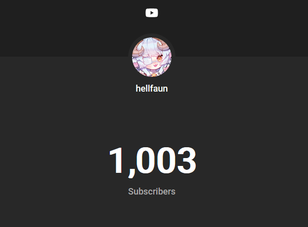 hellfaun's tweet photo. 1000!! Wow!!! Actually wild I didn't think I'd get this far on youtube 
Thank you!!! https://t.co/fba7gVMyuX