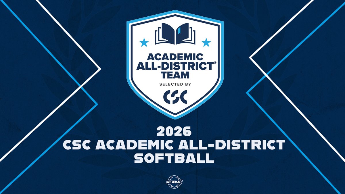 NEWMACsports's tweet photo. The @CollSportsComm has announced the 2026 Academic All-District® Softball Team, with 48 NEWMAC student-athletes earning the accolade. 

🔗 https://t.co/bZbZTzrQvX

#GoNEWMAC // #WhyD3 https://t.co/I2ZRtE2NYt
