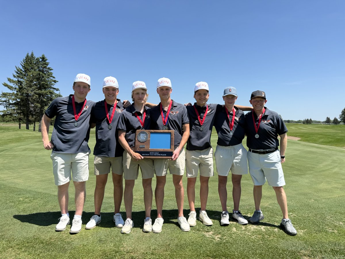 GRactivities's tweet photo. Congratulations to the boys golf team who finished second in the section to a strong Elk River team. https://t.co/KQoaBs3iut