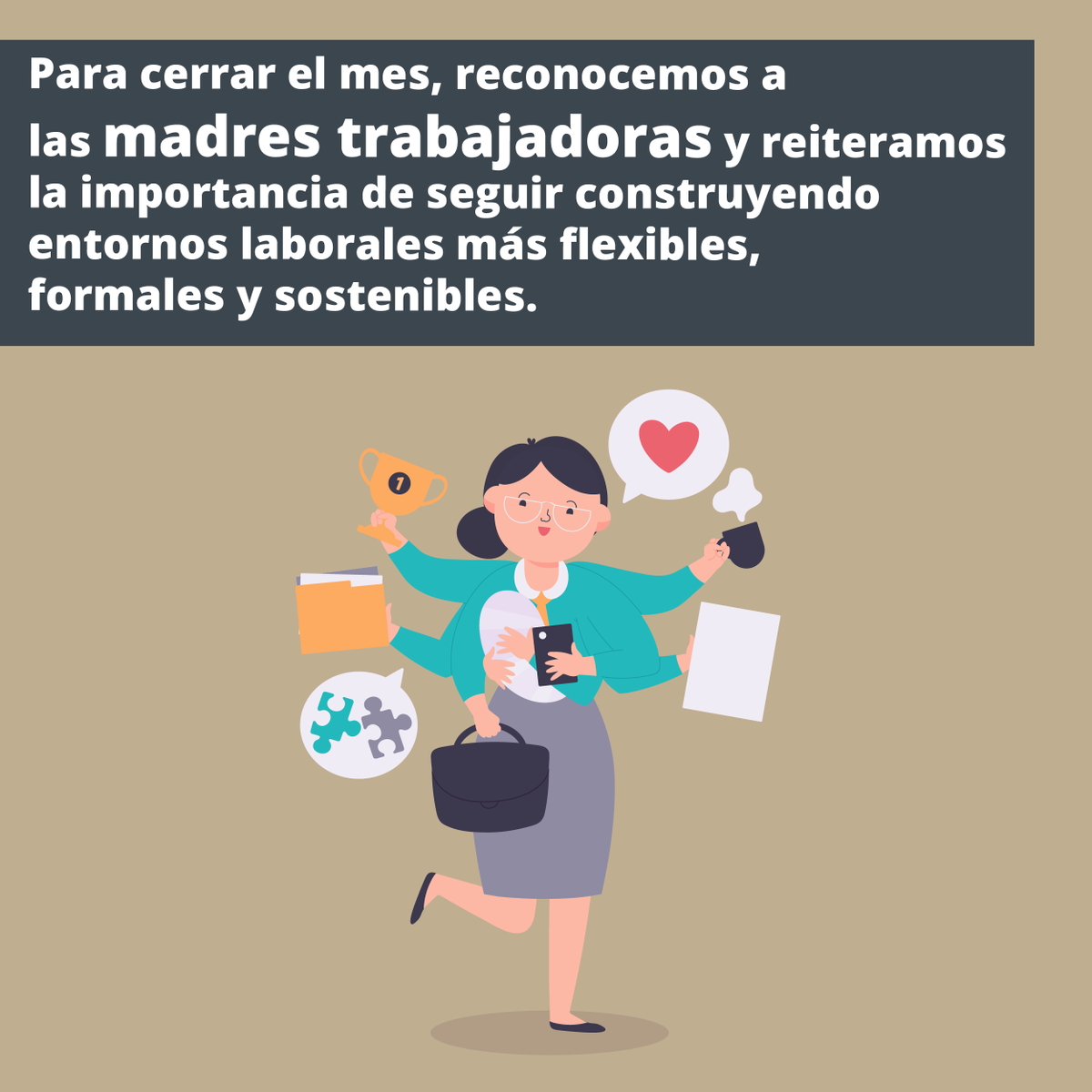 AMECHMX's tweet photo. Para cerrar el mes dedicado a las madres trabajadoras, en AMECH reiteramos la importancia de construir entornos laborales más flexibles, formales y sostenibles.
7 de cada 10 mujeres en el mercado laboral son madres y 58% trabaja sin seguridad social. https://t.co/qRcDHIVUjj