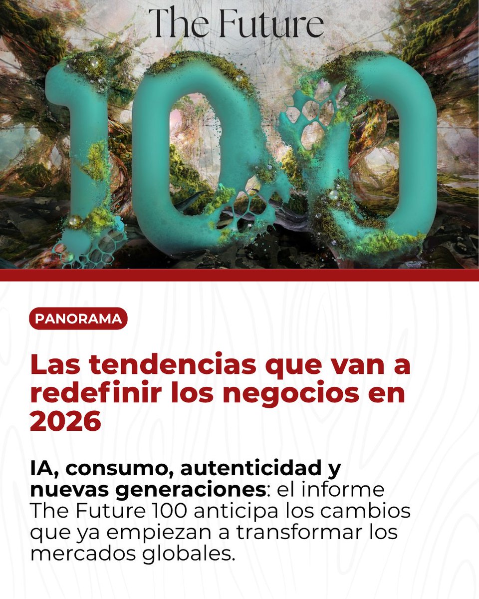 ASORAMyT's tweet photo. 📊 En la primera entrega de LECTURA ESTRATÉGICA, ASORA Madera y Tecnología analiza “The Future 100”, uno de los informes globales más influyentes sobre tendencias para 2026.

🔗 Leé la nota completa en: https://t.co/pgp5eJQOt4 https://t.co/sr17CW1dmr
