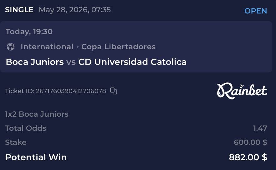 centreGoalHQ's tweet photo. “Tonight I trusted Boca Juniors with my last bit of peace 😭💀

$600 on the line for an $882 payout…
One whistle can either make me feel like a genius or the biggest clown on earth

Football betting is not for the weak https://t.co/25QUJNfViK