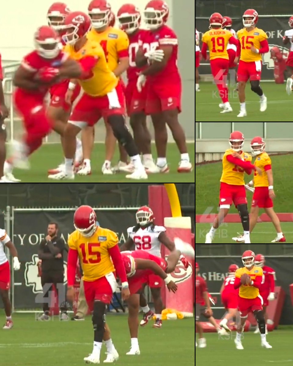 StarcadeMediaKC's tweet photo. #Mahomes back at  #Chiefs OTA's doing agility, handoffs and throwing once again.  

📹 @MattFosterTV https://t.co/ucqA3JXHyG
