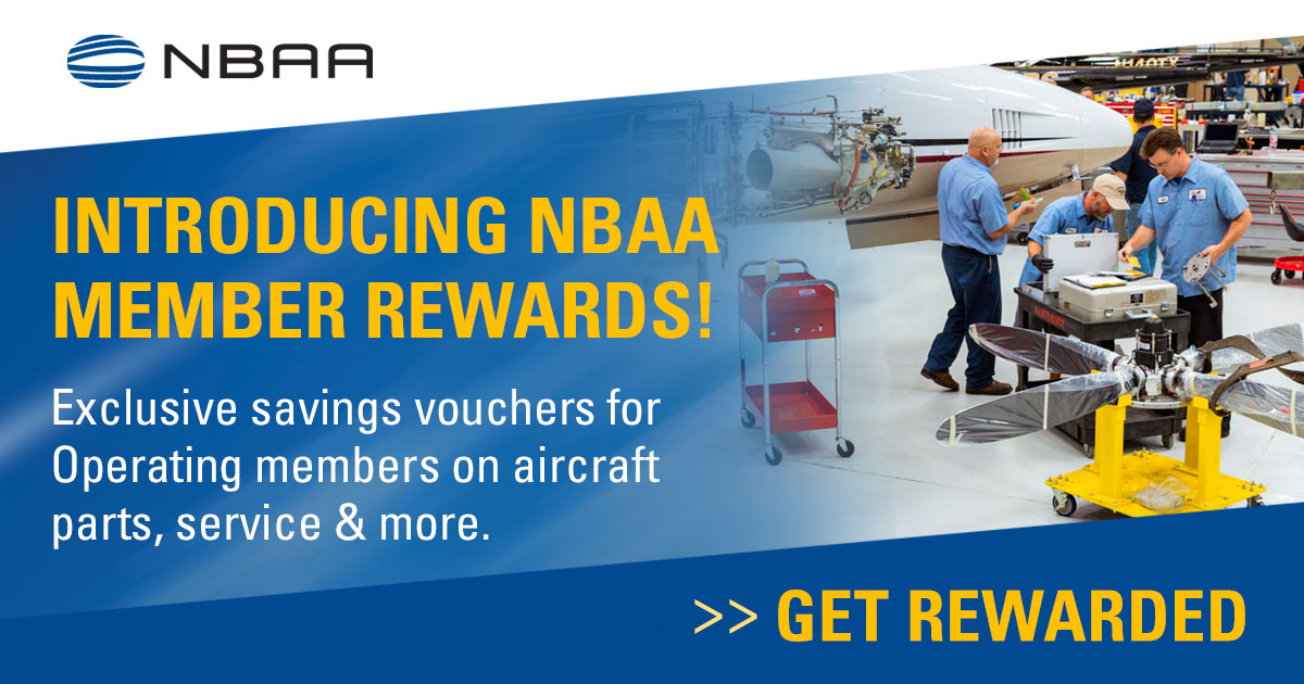 NBAA's tweet photo. Learn how you can get rewarded for your NBAA membership! We’ve collaborated with the industry’s premier service providers to secure exclusive discounts on the essentials: maintenance, avionics and more! 
https://t.co/vDS2BI0Fu4 https://t.co/Lg1azPLJVG