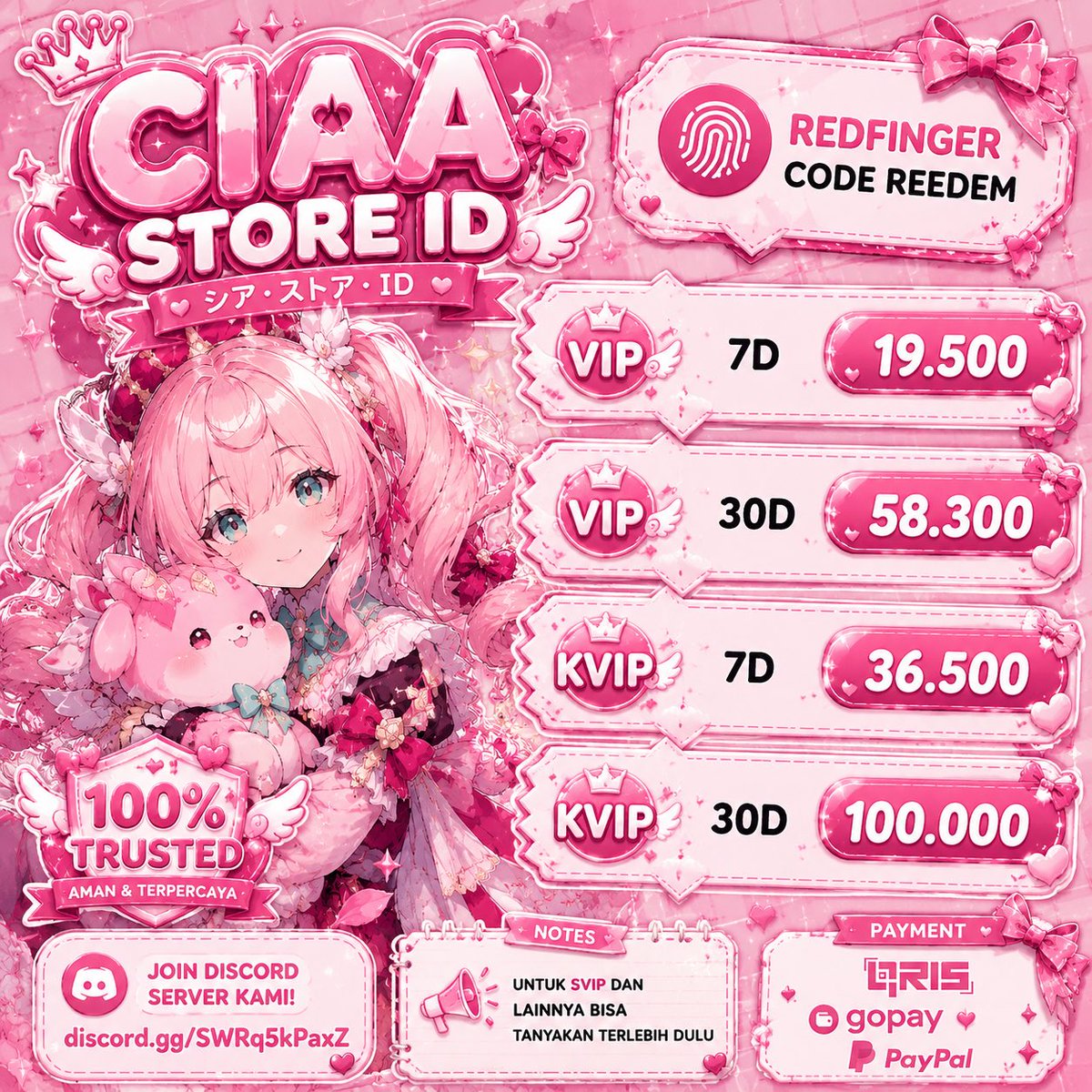 pptrhzz's tweet photo. Yuu jajaann guyss, aku juga lg open ptpt 24jam 12k only di dc tapii!! full bot 🌸 https://t.co/R9Sav4K5tT