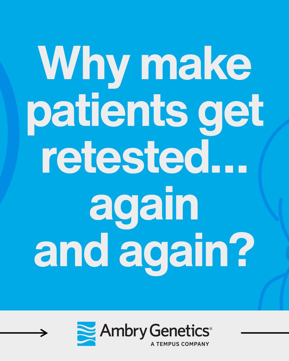 AmbryGenetics's tweet photo. Genetic testing isn’t a one-time assessment—our understanding of DNA evolves as science advances. Ambry’s Patient for Life™ program keeps your patients’ results up to date by automatically reanalyzing eligible tests and notifying you of important changes. No retesting needed.
Learn more at https://t.co/lnQKNVpOTH
#PatientforLife #Genetics #Exome #RareDisease #VariantReclassification #AmbryGenetics
