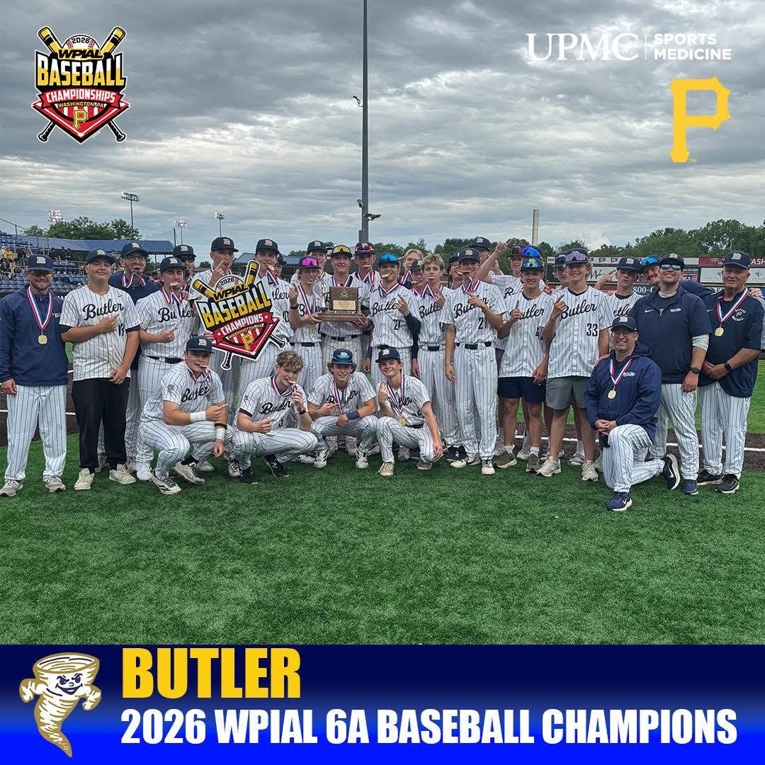 Butler_Area_SD's tweet photo. Congratulations to the Butler varsity baseball team on winning the WPIAL championship!🥇Good luck in the state playoffs! https://t.co/lRByjbZBVT