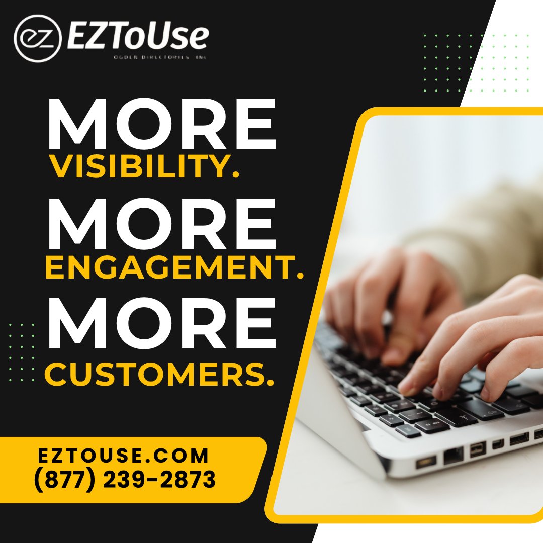 EZToUseOnline's tweet photo. That’s not just a slogan — that’s what happens when your business shows up the right way online.
With powerful digital marketing, modern websites, and targeted ads that actually reach your ideal customers, EZToUse helps turn everyday clicks into real business growth. #Visibility https://t.co/okJ5yrJnVi