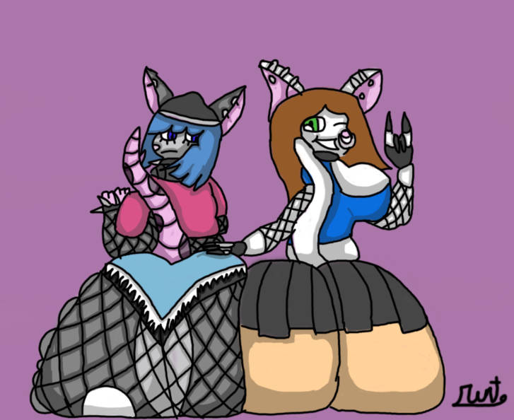 Rustelox's tweet photo. Introducing 2 new ocs:

Jen and Roxy, they get cash usually by making smut with whoever is willing to throw cash at them just to get their faces mashed in by alt asses, hell it looks like ones under them right now! They are also good friends with Penny https://t.co/4DIAga8buV