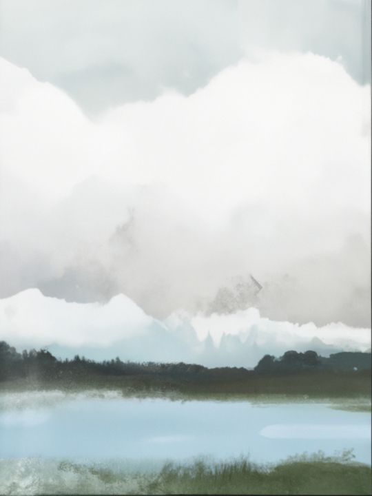 Nogaard4's tweet photo. Art of the Day! "The Calm of the Lake". Buy at: https://t.co/ikMdtMyZsR https://t.co/u9Ap954GAb