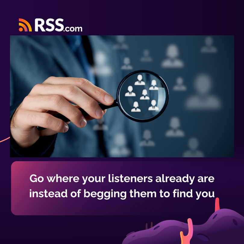 rss's tweet photo. Go where your listeners already are instead of begging them to find you. Join their communities. Add value. Invite them in naturally. https://t.co/kJbBIN6D6L