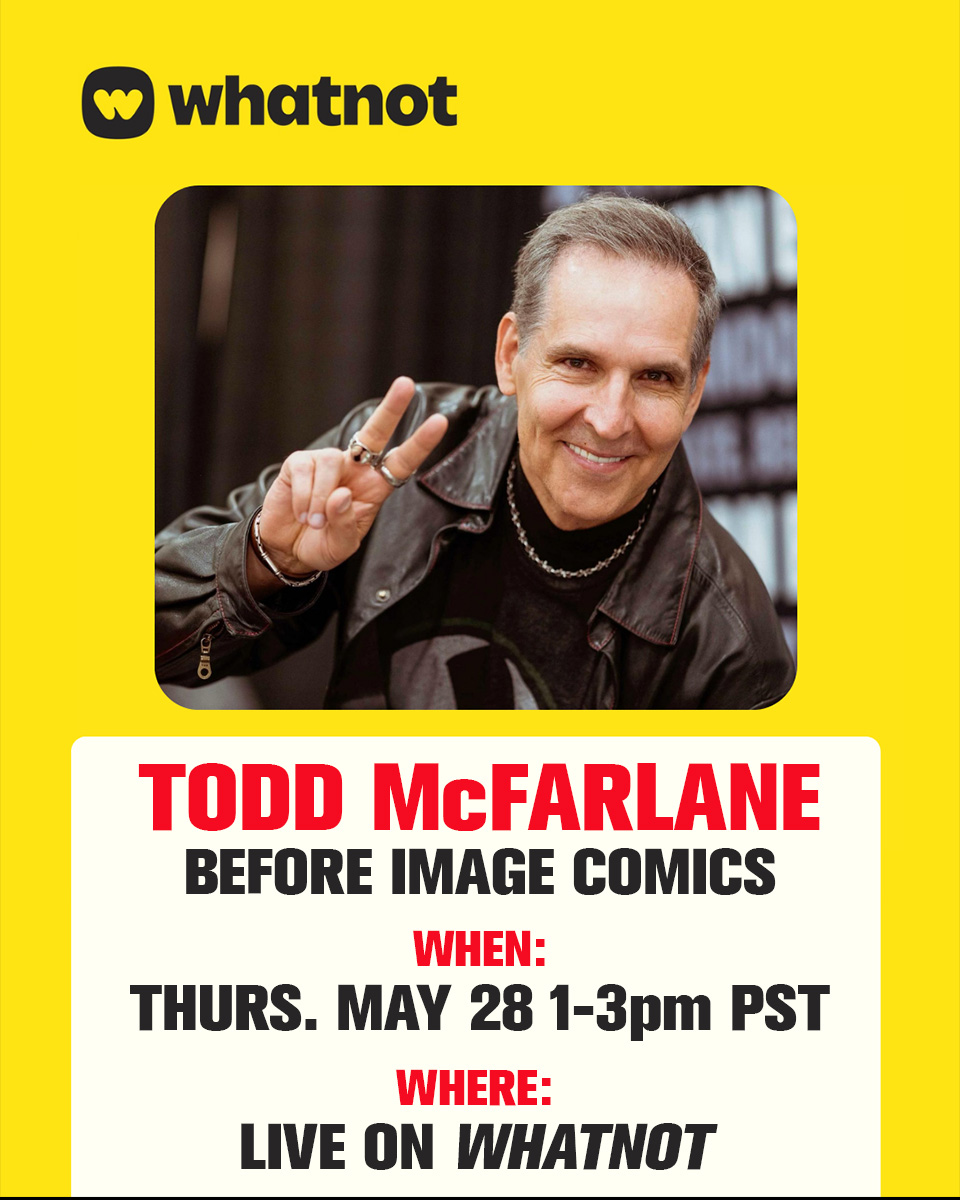 Todd_McFarlane's tweet photo. T- 2 HOURS until I'm BACK on WHATNOT... HOPE TO SEE YOU THERE!
Link to the show: https://t.co/NvoxLSUgyz
TODD.

#whatnot #spiderman #batman #thehulk #marvel #dc https://t.co/I9dXisoSUr