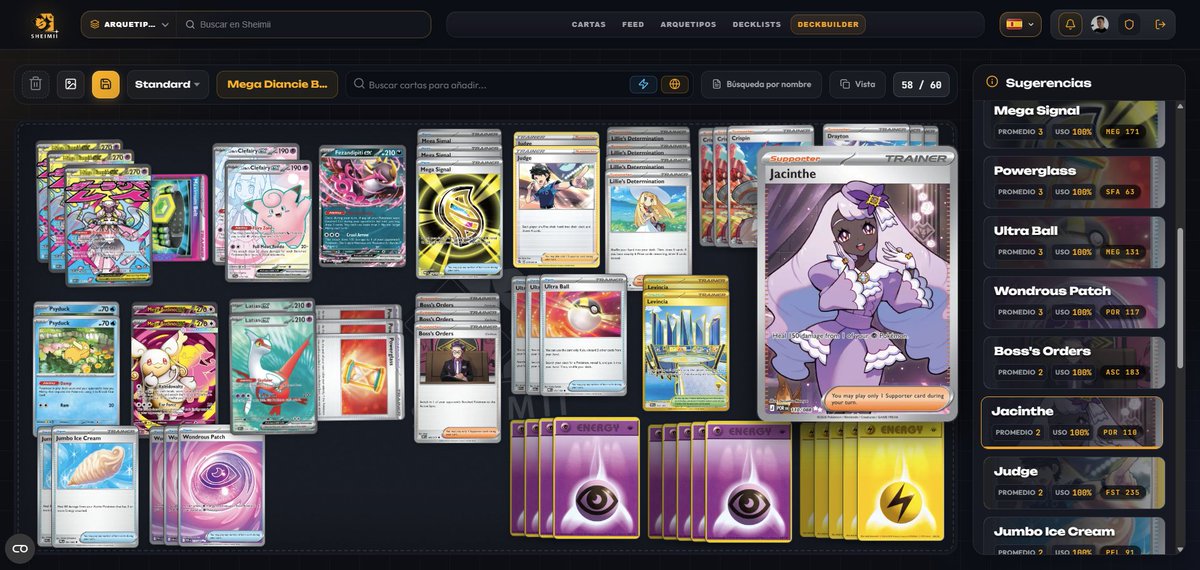 SheimiiTCG's tweet photo. ¡El Deckbuilder de Sheimii está disponible!

Podéis:

✨Mover libremente las cartas (¡foto-decklist!) 
💡Recibir sugerencias de cartas por arquetipo 
🔍 Filtrar por nombre y texto en varios idiomas 
📸 Exportar la imagen final de vuestra lista

🔗 https://t.co/jAy7xj3QD8 https://t.co/1fel20Gca6