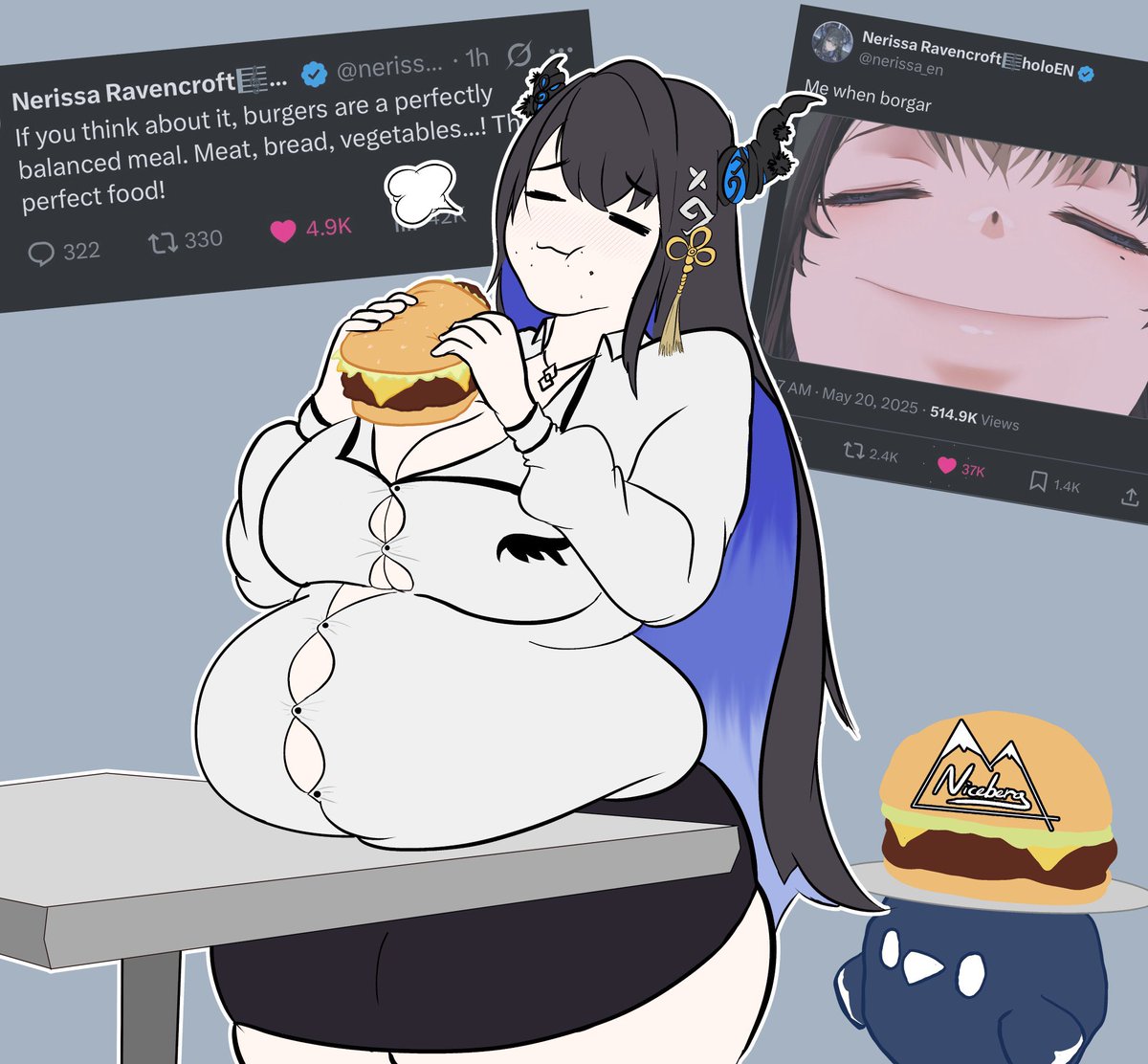 TheNicebergArt's tweet photo. Hamburger Day??  Hamburger Day!!
Have some reheated hamburger leftovers! https://t.co/doep1K5EFd