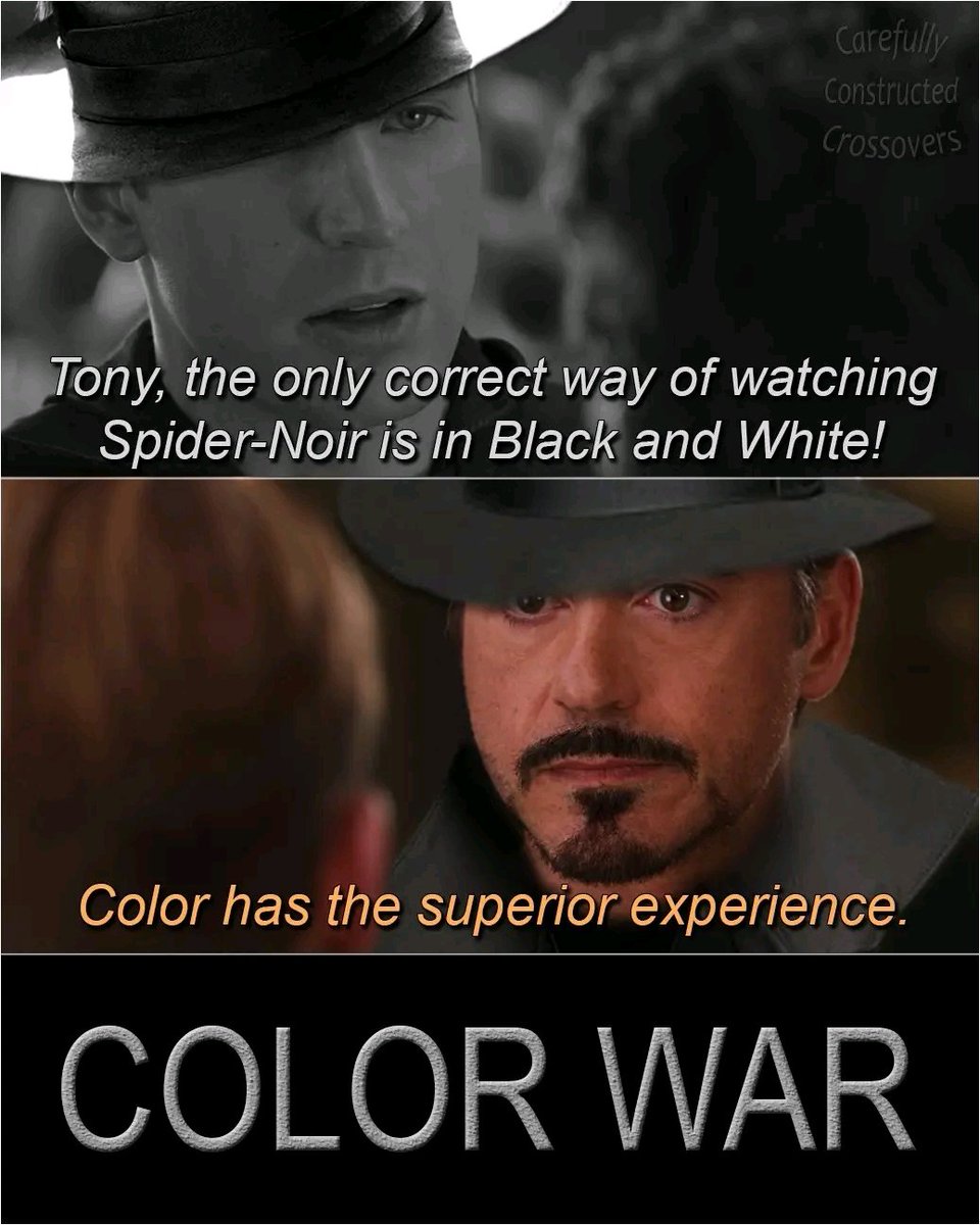 BackBingers's tweet photo. How will you watch Spider Noir?
Color or Black and white https://t.co/VNtrVLy8od