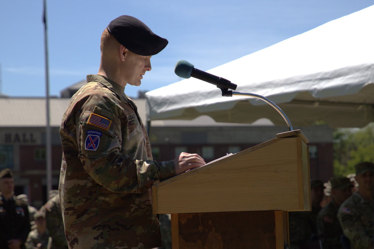 10MTNDIV's tweet photo. 1st Mobile Brigade Combat Team, 10th Mountain Division (LI), conducted a relinquishment of responsibility ceremony for Command Sgt. Maj. Michael J. McQuality on May 26, 2026 at Fort Drum, NY.

#ClimbToGlory #10thMountainDivision

@18airbornecorps https://t.co/FFXQKUi82F