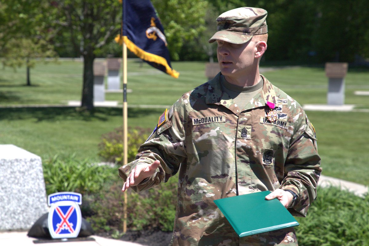 10MTNDIV's tweet photo. 1st Mobile Brigade Combat Team, 10th Mountain Division (LI), conducted a relinquishment of responsibility ceremony for Command Sgt. Maj. Michael J. McQuality on May 26, 2026 at Fort Drum, NY.

#ClimbToGlory #10thMountainDivision

@18airbornecorps https://t.co/FFXQKUi82F