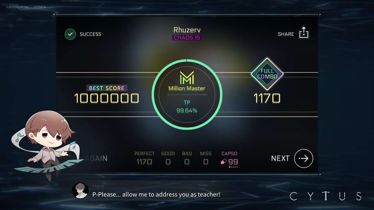 Santylolcat_'s tweet photo. #cytus2
Rhuzerv (CHAOS 15) MM! | 99.64% TP
(+Handcam) https://t.co/yL7MpK2MZy