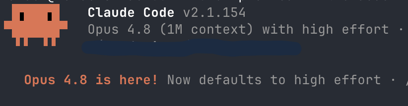 haiderTheDev's tweet photo. Opus 4.8 now defaults to "high" effort instead of "xhigh", it must be pretty good that they are this confident! https://t.co/fj44aI8Arb
