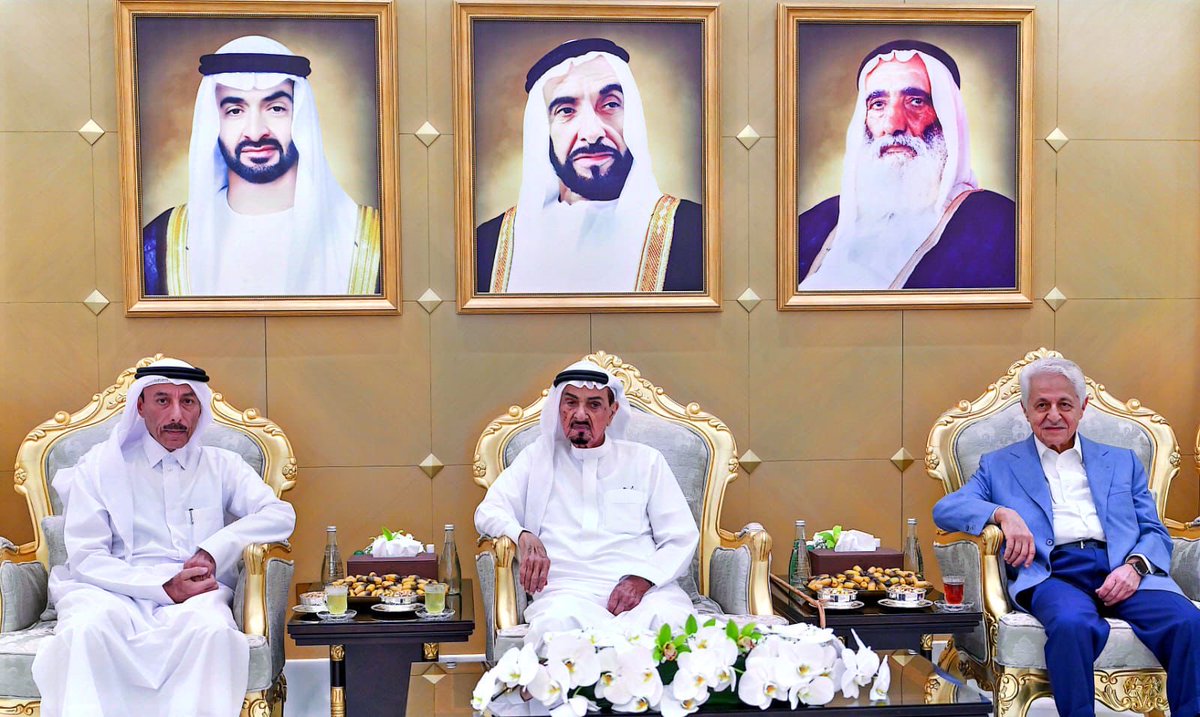 QatarEmb_AD's tweet photo. تقدم سعادة د/سلطان بن سالمين المنصوري-سفير الدولةلدى الإمارات العربية المتحدةالشقيقة،بخالص التهاني بمناسبةعيد الأضحى المبارك؛إلى صاحب السموالشيخ حميد بن راشد النعيمي حاكم عجمان،وصاحب السمو الشيخ سعود بن صقر القاسمي حاكم رأس الخيمة، وصاحب السموالشيخ حمد بن محمد الشرقي حاكم الفجيرة https://t.co/cto5eb6O0Q