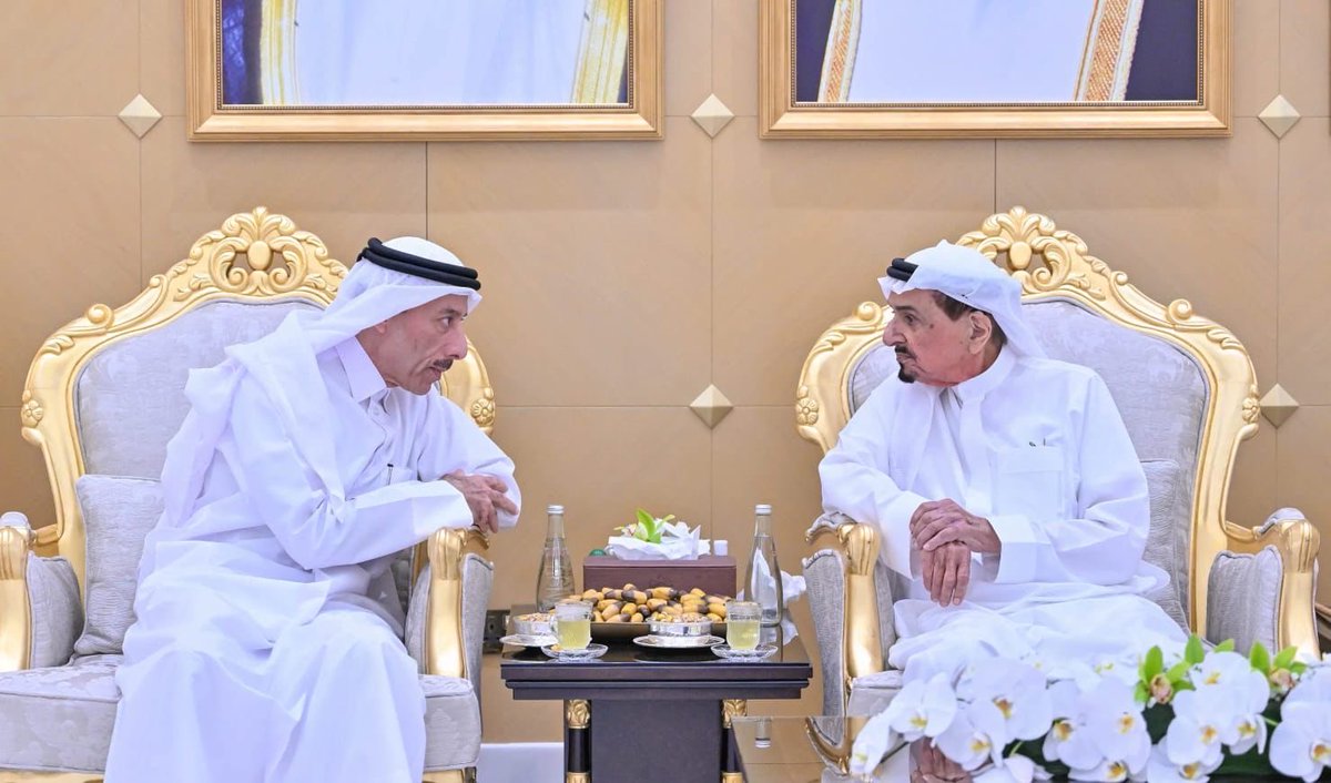 QatarEmb_AD's tweet photo. تقدم سعادة د/سلطان بن سالمين المنصوري-سفير الدولةلدى الإمارات العربية المتحدةالشقيقة،بخالص التهاني بمناسبةعيد الأضحى المبارك؛إلى صاحب السموالشيخ حميد بن راشد النعيمي حاكم عجمان،وصاحب السمو الشيخ سعود بن صقر القاسمي حاكم رأس الخيمة، وصاحب السموالشيخ حمد بن محمد الشرقي حاكم الفجيرة https://t.co/cto5eb6O0Q