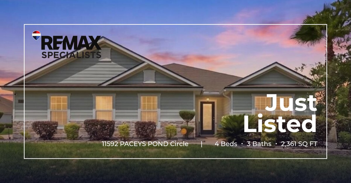 jrthomas5's tweet photo. 📍 Just Listed 📍 Take a look at this fantastic new property that just hit the market located at 11592 Paceys Pond Circle in Jacksonville. Reach out here or at (904) 509-9564 for more information!

Listed by DENETTE TRIPLETT https://t.co/poyN0pqb5F https://t.co/FHquLVRAV0