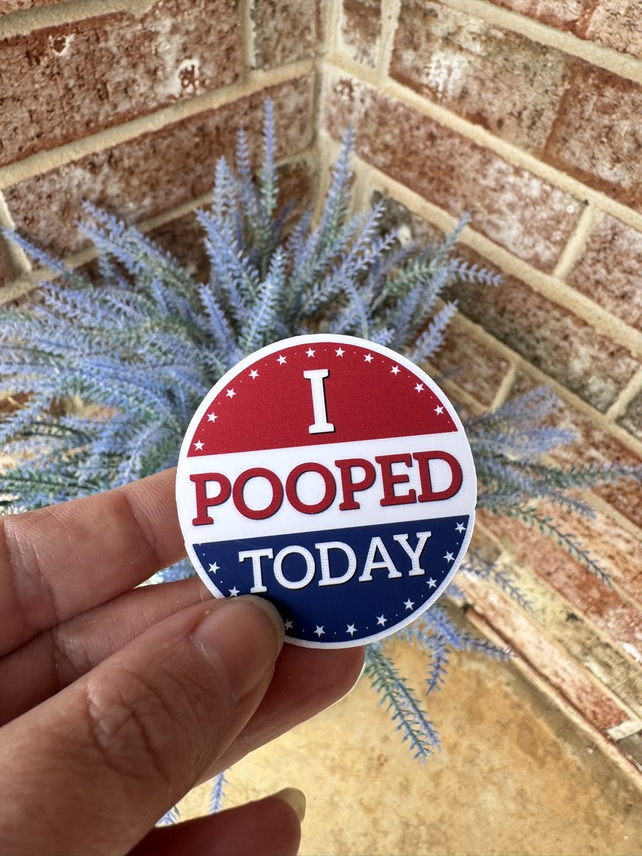 lavenderstarttv's tweet photo. My Dad wanted some stickers to wear when he went to vote.  I made him this… and several to hand out. https://t.co/5jRaMI3TTK