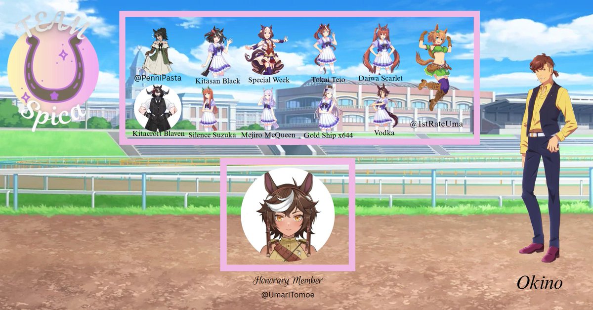 TheTrainerSan's tweet photo. Time for a new introduction! Im Okino, the trainer of Team Spica.  Now accepting Mobmusume and Tolacens!    

https://t.co/EmAKACj1z0 for messages. https://t.co/hnlZ6kr4zP