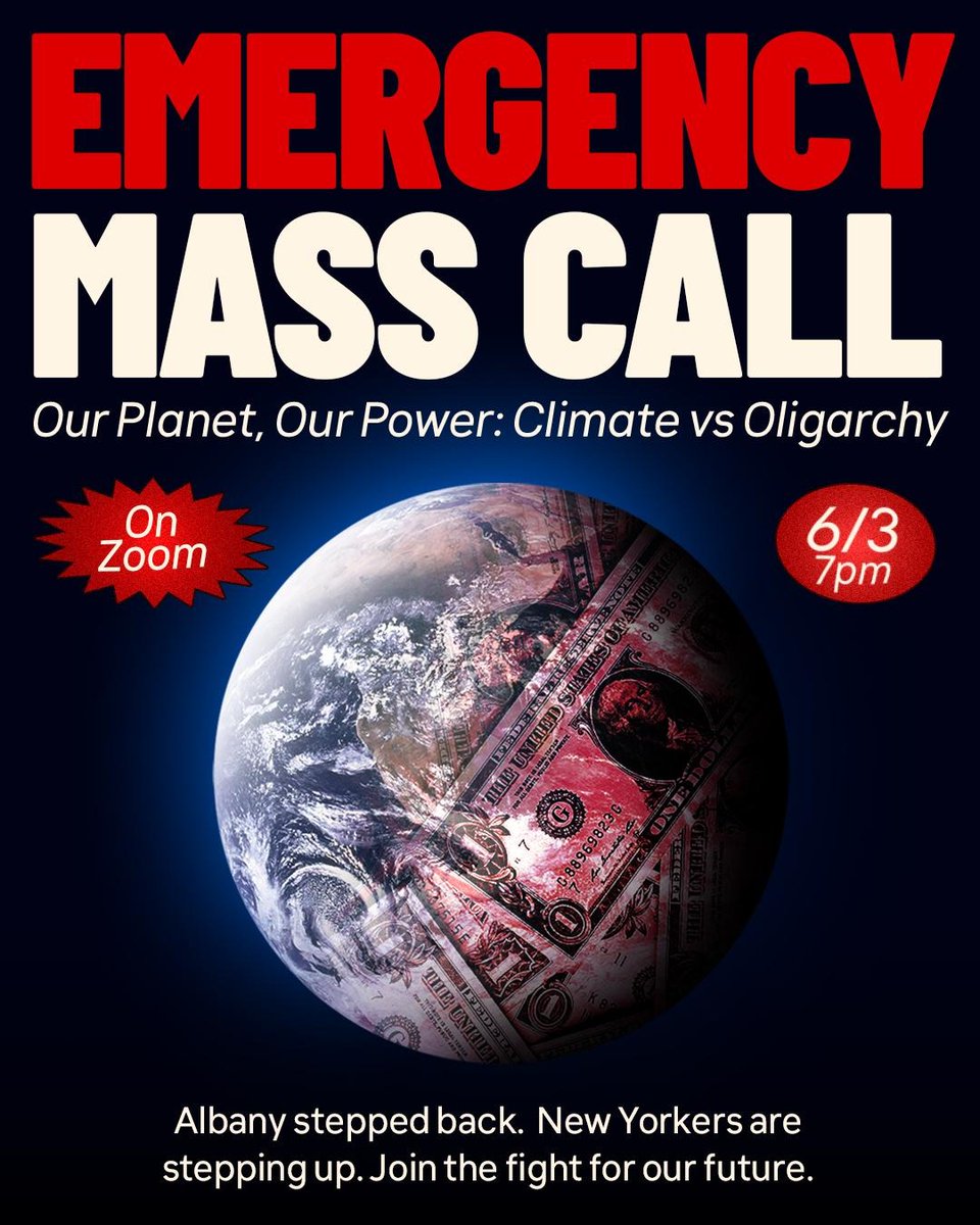 nycDSA's tweet photo. NY's climate denier in chief is dead set on raising your bills, poisoning your air &amp; destroying your future. We won’t stand for it.

It’s up to us to build a livable future. Public power is the answer.⚡🌎

Join our 6/3 mass call to hear how we're fighting back.⬇️ https://t.co/m2LtIYWNiQ
