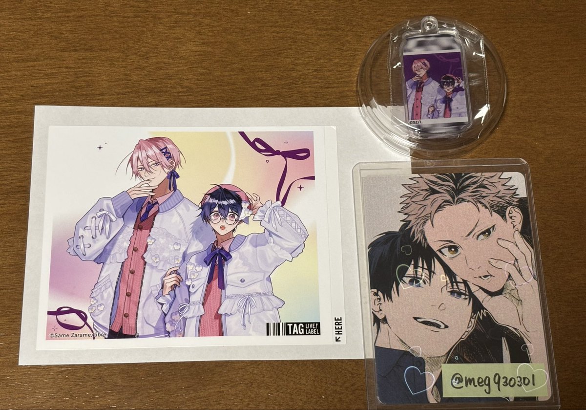 meg930301's tweet photo. 【交換】ビーボーイ35周年記念展 Boys in Love ビボ展 ラベル缶

譲→画像１、画像２(当たり付き、ざらめ先生)

求→画像３ハートのもの
当たり付きは、ろじ先生希望です。
剥離紙シートに貼っています。郵送も可能です。手渡しは池袋、渋谷、大宮辺りでできます。お気軽にお声がけください。 https://t.co/DmZF2YyMgw