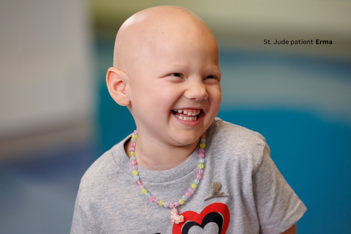 StJude's tweet photo. St. Jude patient Erma’s smile is full of sparkle and joy. 

“She’s so spirited. She’s definitely experiencing life. It’s a little different than we expected, but it’s still really beautiful,” Erma’s mom said. https://t.co/t99ugi6e7c https://t.co/zQBEPNTvf4