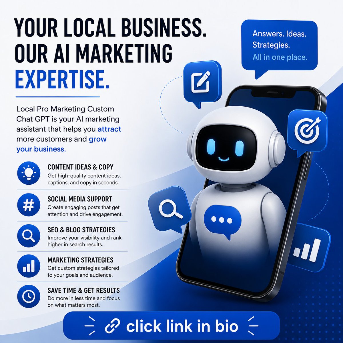 JamesBrown53's tweet photo. Grab this custom chat gpt with bonuses. Perfect for local business owners who need new customers. #marketing#customchatgpt https://t.co/Pm4XHjx25M