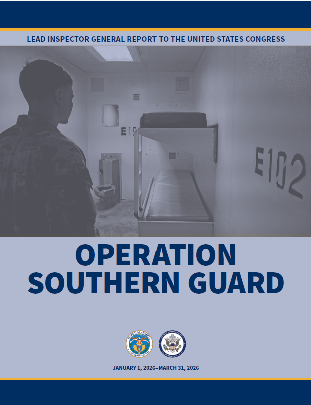 StateOIG's tweet photo. New Report: Lead Inspector General for Operation Southern Guard | Quarterly Report to the United States Congress | January 1, 2026 - March 31, 2026: https://t.co/GIIfcekH2S (with @DoW_IG) https://t.co/A2APUHp4Ui
