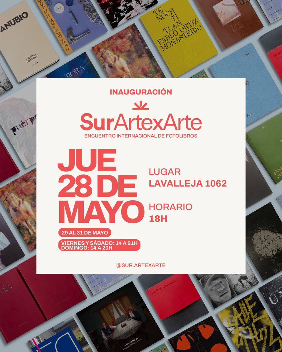 CdF_IM's tweet photo. 🙌📚 El CdF formará parte de la primera edición de SUR ARTEXARTE, un encuentro internacional dedicado exclusivamente a los fotolibros. https://t.co/VPtFoE1ojO