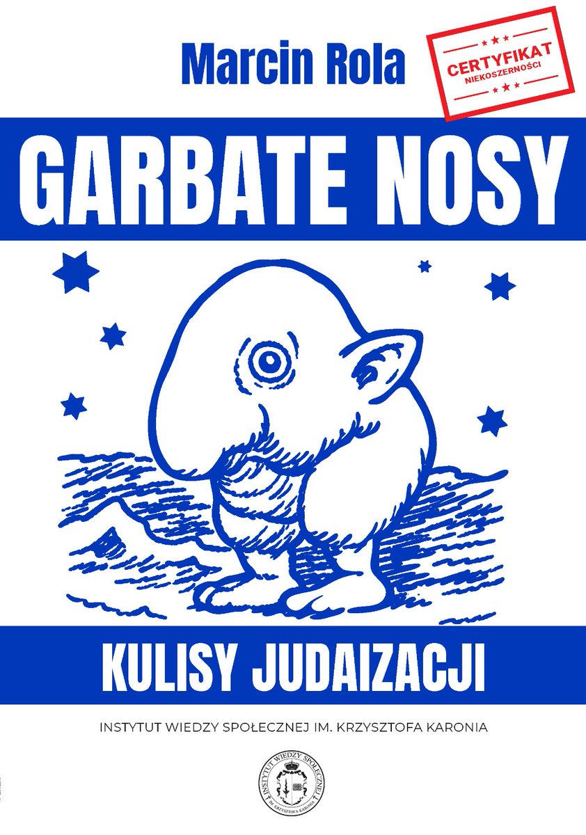 MarcinRola89's tweet photo. Miło mi zakomunikować, że skończyłem moją trzecią książkę! GARBATE NOSY - KULISY JUDAIZACJI to naprawdę mocna pozycja na rynku, w której biorę się za globalny "ŻYMSKI" spisek przeciwko Polsce, Polakom ale i całemu światowemu ładowi. Serdecznie zapraszam i polecam. Link do przedsprzedaży w komentarzu. 🫡🥰🇵🇱🧯🚨😎👇