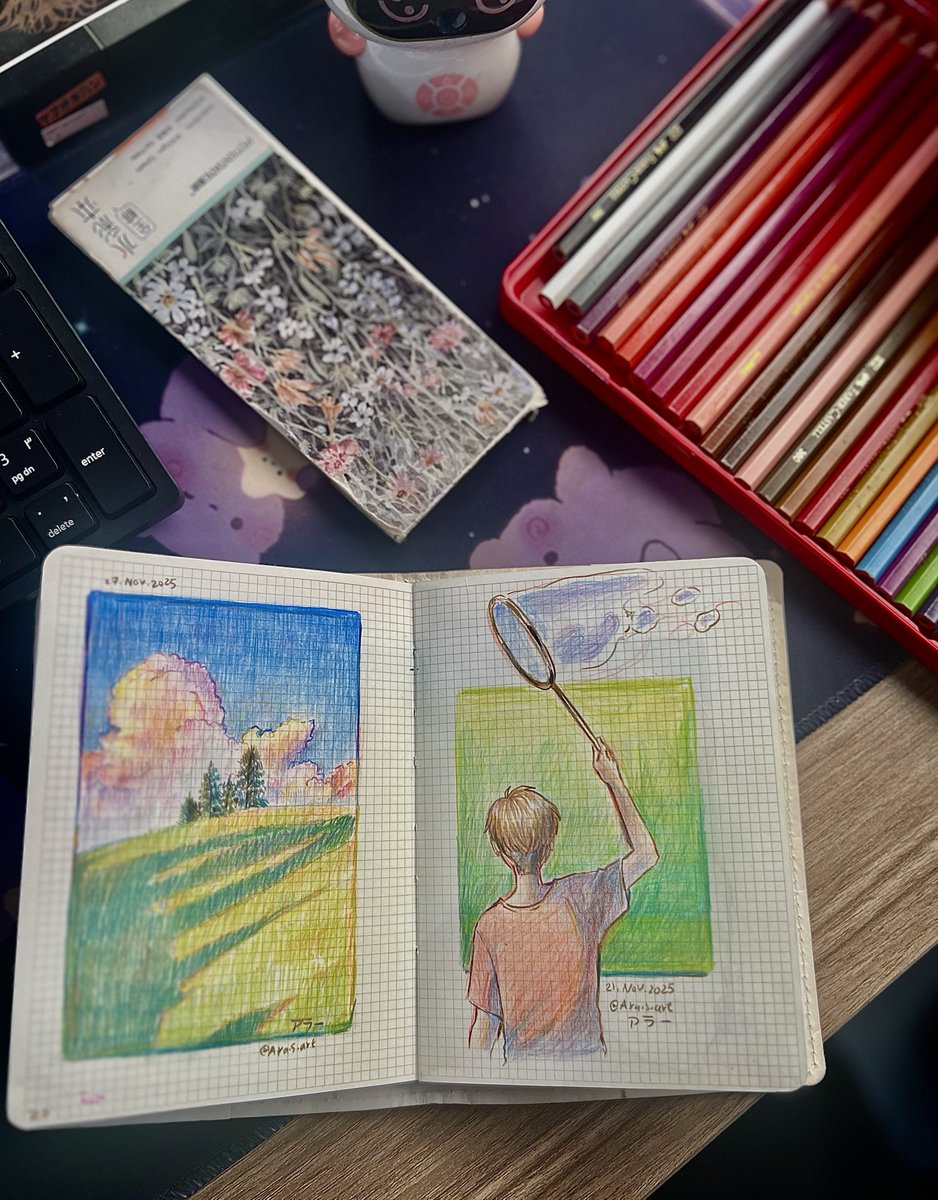Shiningmoon16's tweet photo. بعض رسماتي بالالوان الخشبية 💚 https://t.co/afZ6EiNVzu