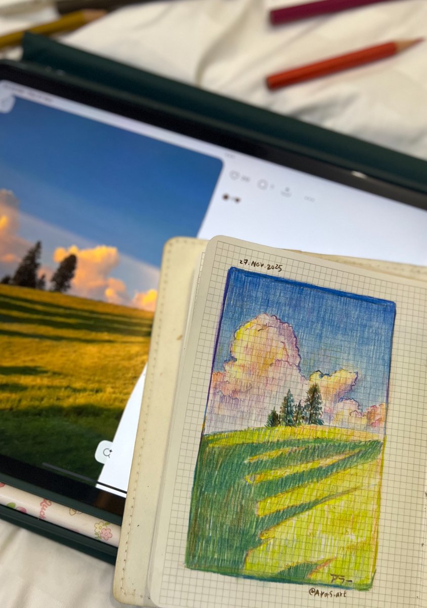 Shiningmoon16's tweet photo. بعض رسماتي بالالوان الخشبية 💚 https://t.co/afZ6EiNVzu