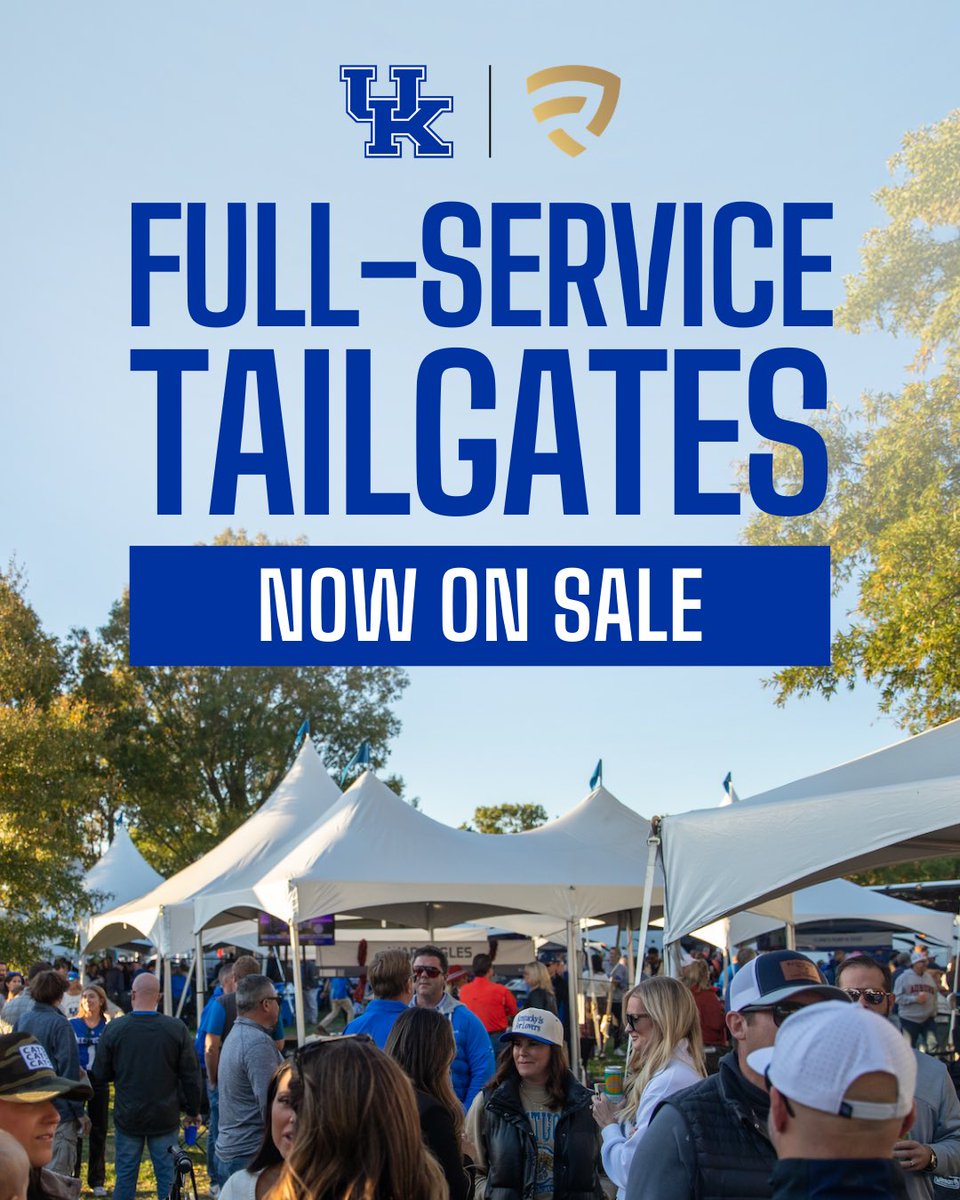 UKAthletics's tweet photo. Tailgates are ON SALE NOW!
Donβt miss out on the chance to upgrade your game day with a full-service tailgate with REVELxp!
Contact REVELxp at (859)414-1245 or kentucky@revelxp.com for more info.
#Tailgating #REVELxp
π: https://t.co/FKxbP8C0as https://t.co/a9ng3ixFE6
