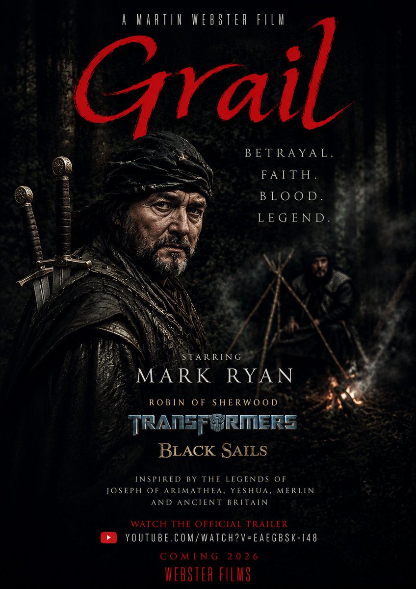 websterfilms's tweet photo. ⚔️ AFTER 7 YEARS… THE LEGEND AWAKENS ⚔️A dark historical epic inspired by the legends of Joseph of Arimathea,
 https://t.co/341aOhm032 “This is more than a story… this is our history.”#Grail #MovieTrailer #MarkRyan #ArthurianLegend #JosephOfArimathea #Yeshua https://t.co/Uso6iDPrmJ