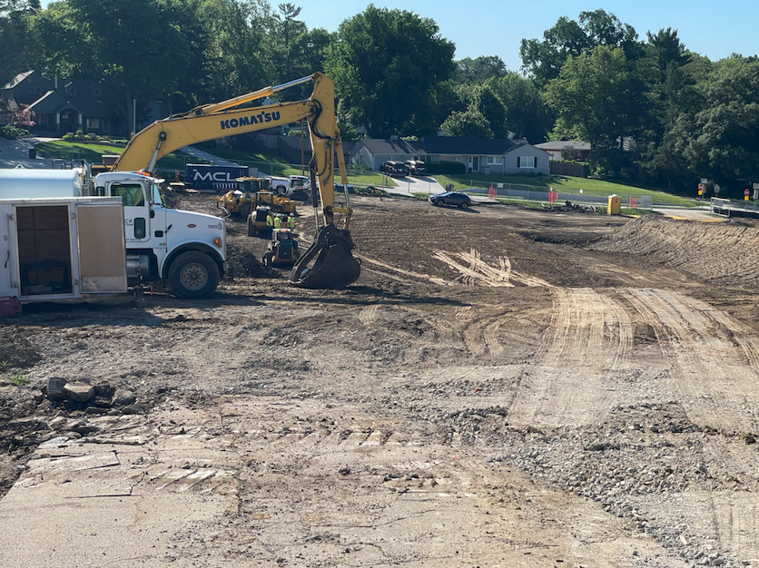 Westside66's tweet photo. Work continues at the Loveland construction site.
Crews were able to start prepping the ground before the end of the school year.
The original 1932 school will become the new media center.
Students are scheduled to return to the New Loveland in January of 2028.
 
#WeAreWestside https://t.co/Dj4K2fc9Kc