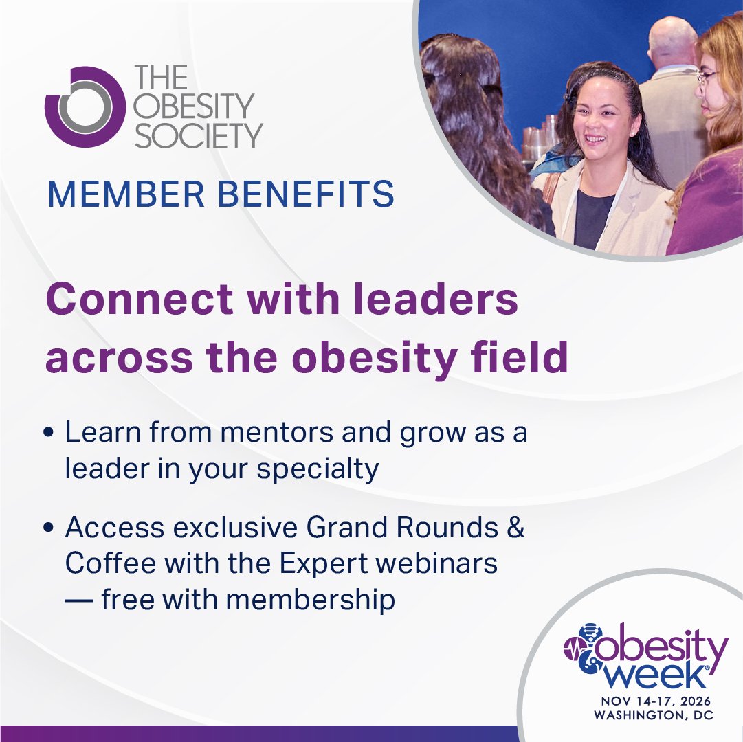 ObesitySociety's tweet photo. Ready for ObesityWeek®? TOS members save on registration and get exclusive access to networking, education, mentorship, and year-round professional benefits.
Not a member yet? Join during registration to unlock savings instantly: https://t.co/Ci5PNtiLoz
#OW2026 #TOSMembership https://t.co/yuv7OTpv9s