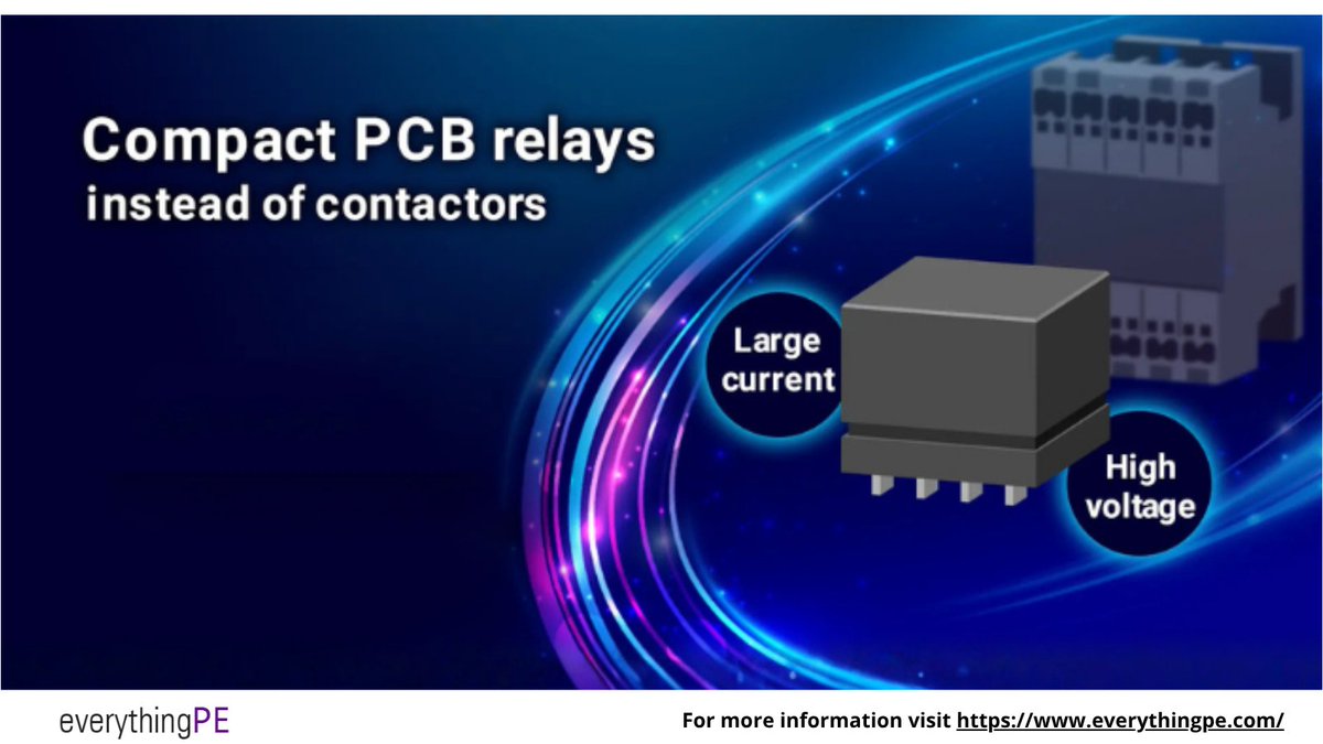everything_PE_'s tweet photo. The G9KJ Series from Omron Corporation are PCB-Mounted Precharge Power Relays designed for high-voltage DC switching applications up to 1500 VDC and 25 A

Learn more: https://t.co/8BSnv5a2fx

#products #datasheet #quotation #manufacturing #diode #semiconductor #industrial https://t.co/tPSnF2CLAi