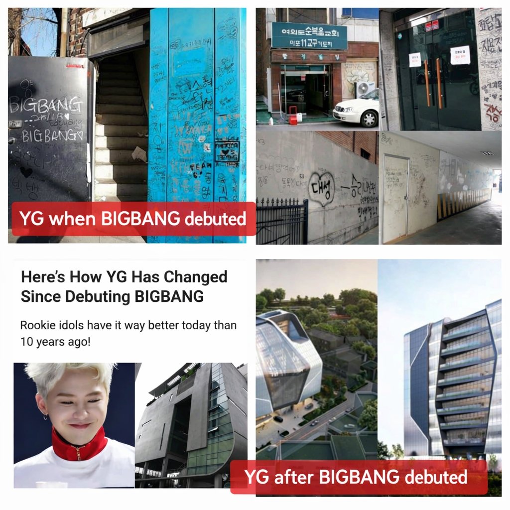 gdragon_media's tweet photo. The fact that y'all literally have no idea of what YG originally looks like before bigbang came in already says a lot. They're the one who made YG part of big 3 lmao. 
https://t.co/zaihWqP74e