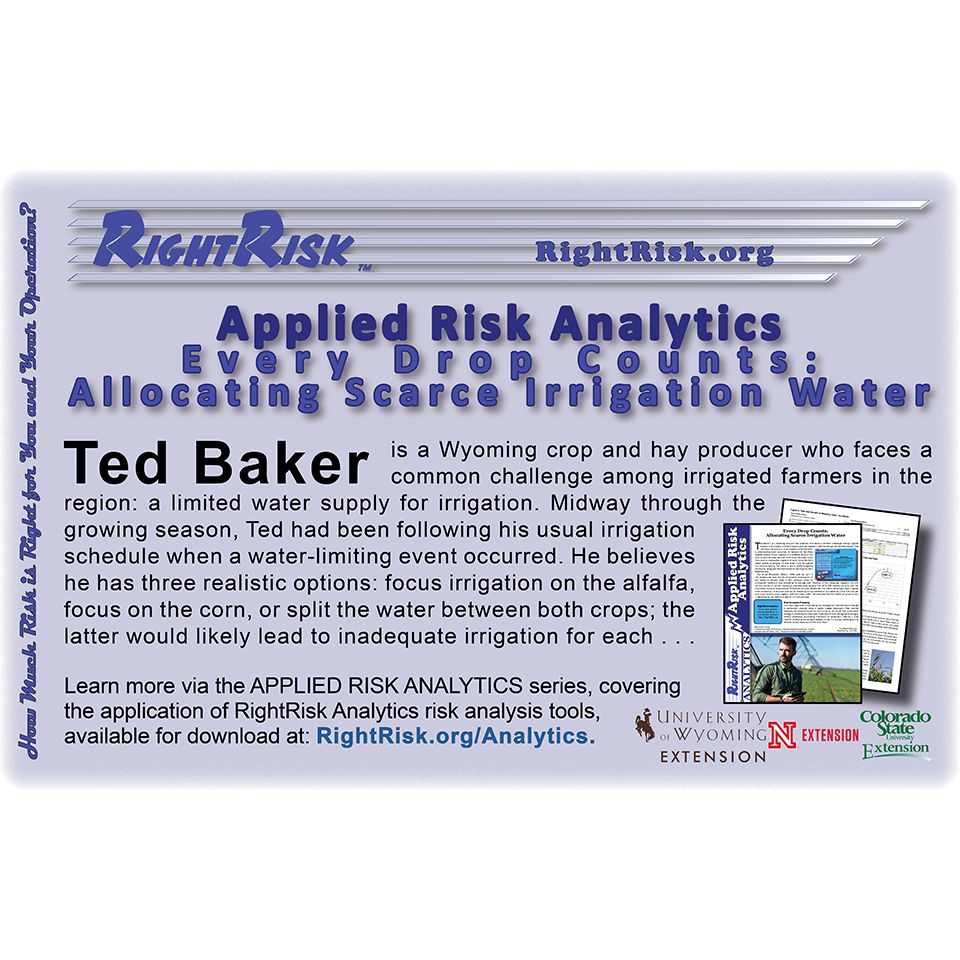 RightRiskorg's tweet photo. Every Drop Counts: Allocating Scarce Irrigation Water (https://t.co/aQddVxzEe3)
#RightRisk #RiskInAg #AgRiskMgt

Learn more via the APPLIED RISK ANALYTICS series, covering the application of RightRisk Analytics, available for download at: https://t.co/J6WOgIj7s2. https://t.co/A3Pc8xQPAq