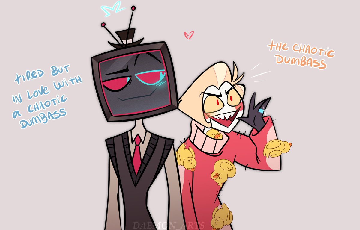 Daemon_arts's tweet photo. Truth is they're both dumbasses

#Staticapple #Hazbinhotel https://t.co/ZZ5kToocxk