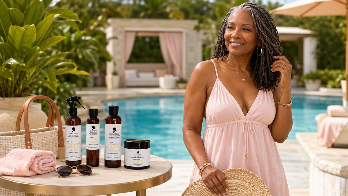 bhphair's tweet photo. Poolside beauty and relaxation moment. Mature women's hair thrives with the proper hair care. Wispy, soft gray strands and moisture that make it hard to keep your hands out of your hair. https://t.co/KPMMzRErOX https://t.co/HNg65G4p4D