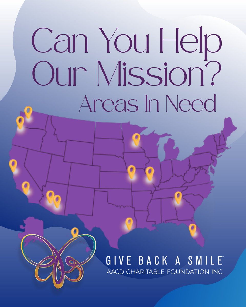TheAACD's tweet photo. Give Back a Smile (GBAS) is expanding its network of volunteer dentists in several high-need areas across the country to help restore the smiles and confidence of survivors of domestic and sexual violence

We would love to connect with you: https://t.co/ytlKbtcapK https://t.co/Ll7Q0ytjs0